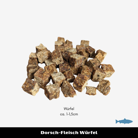 Dorsch-Fleisch Würfel | 100g