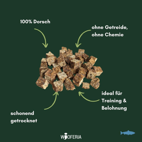 Dorsch-Fleisch Würfel | 100g [EU]