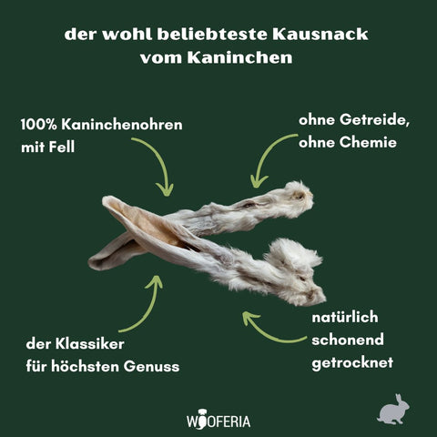 Kaninchen-Ohr mit Fell | 100g [DE]