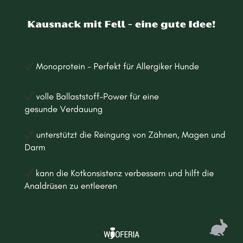 Kaninchen-Ohr mit Fell | 100g [DE]