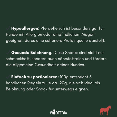Pferde-Fleisch Riegel | 100g [EU]