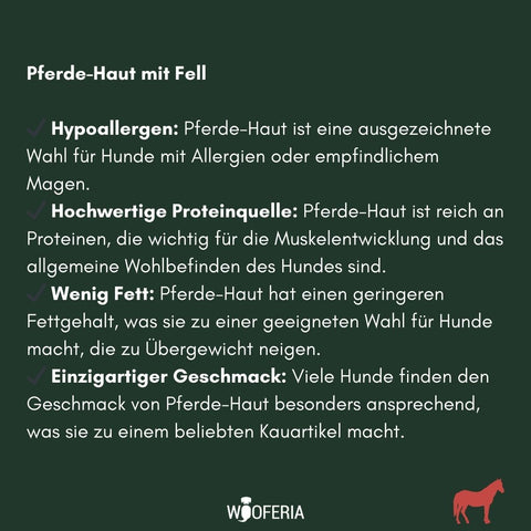 Pferde-Haut mit Fell | 200g [DE]