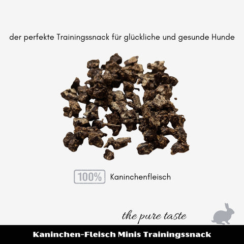 Kaninchen-Fleisch Minis Trainingssnack | 100g