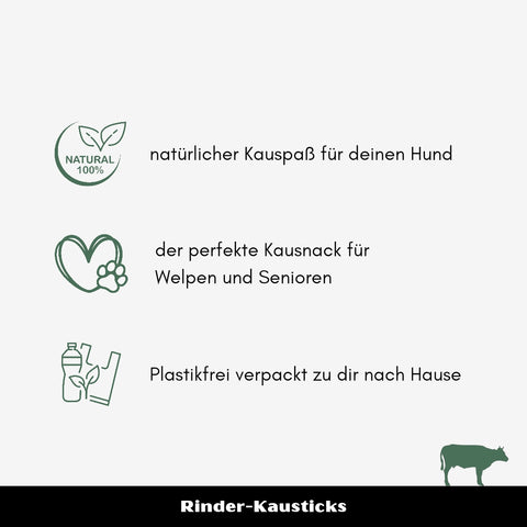 Rinder Kausticks für Welpen | 200g