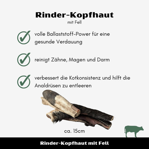 Rinder-Kopfhaut mit Fell | 500g