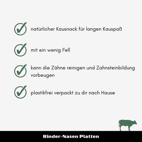 Rinder-Nasen Platten klein | Stück
