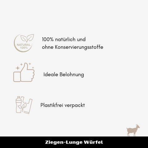 Ziegen-Lunge Würfel | 100g