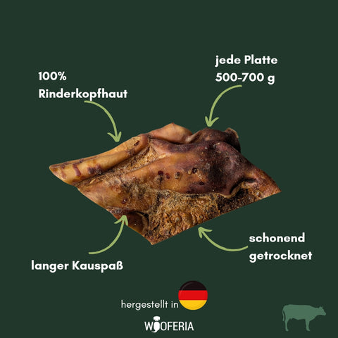 Rinder-Kopfhaut Platten | Stück (500-700g) [DE]