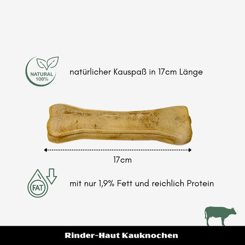 Rinder-Haut Kauknochen 17cm | Stück