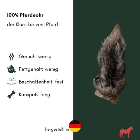 Pferde-Ohr mit Fell | Stück [DE]