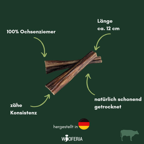 Ochsenziemer Stücke 12cm | Stück [DE]