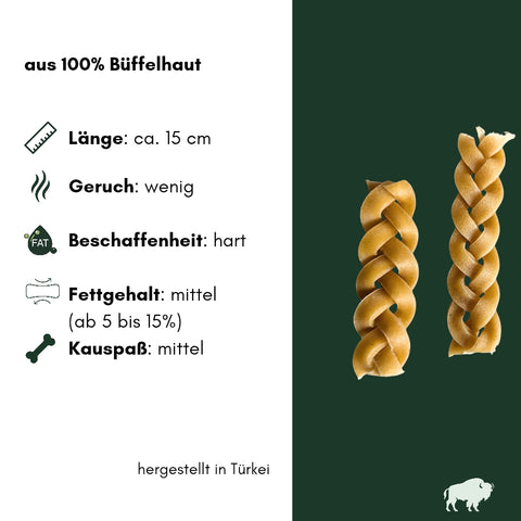 Büffel-Haut Zöpfe | Stück [TR]