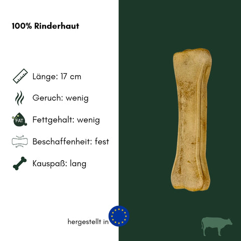 Rinder-Haut Kauknochen 17cm | Stück [EU]