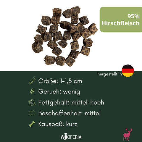 Hirsch-Fleisch Würfel | 100g [DE]