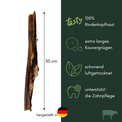 Rinder-Kopfhaut Stücke ca. 30cm | 500g [DE]