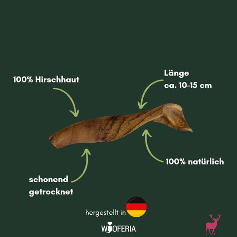 Hirsch-Haut Stücke | 100g [DE]